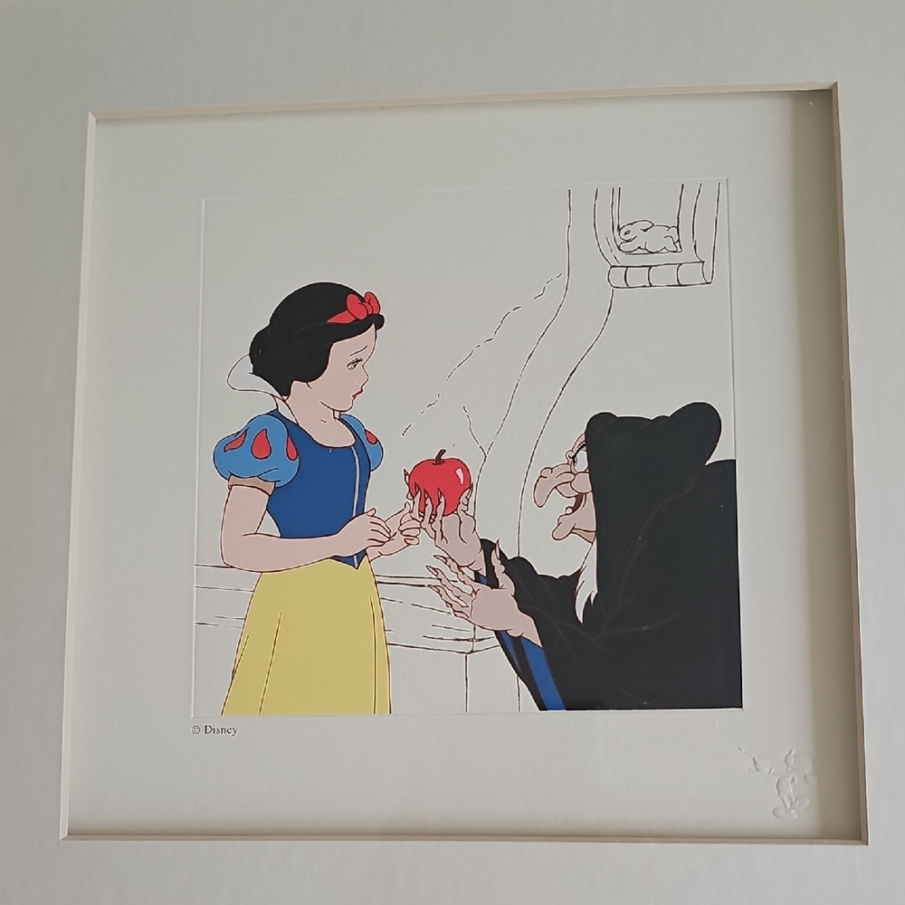 Disney Snow White and The Wicked Witch Limited Edition Engraved Etching NIB COA